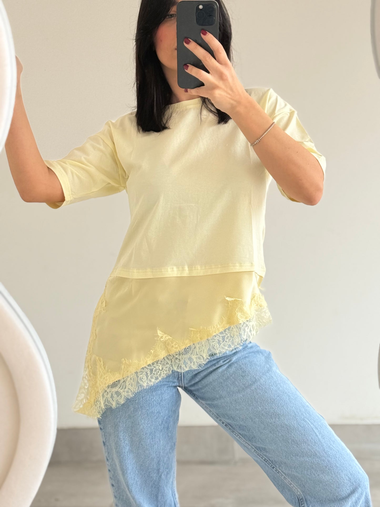 MAGLIA LINGERIE-giallo