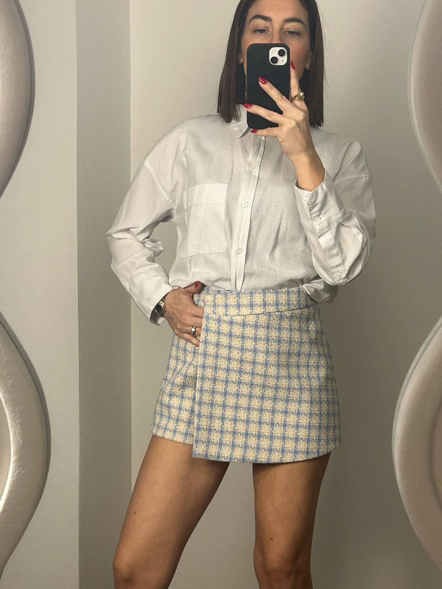 SHORTS BIANCO AZZURRO