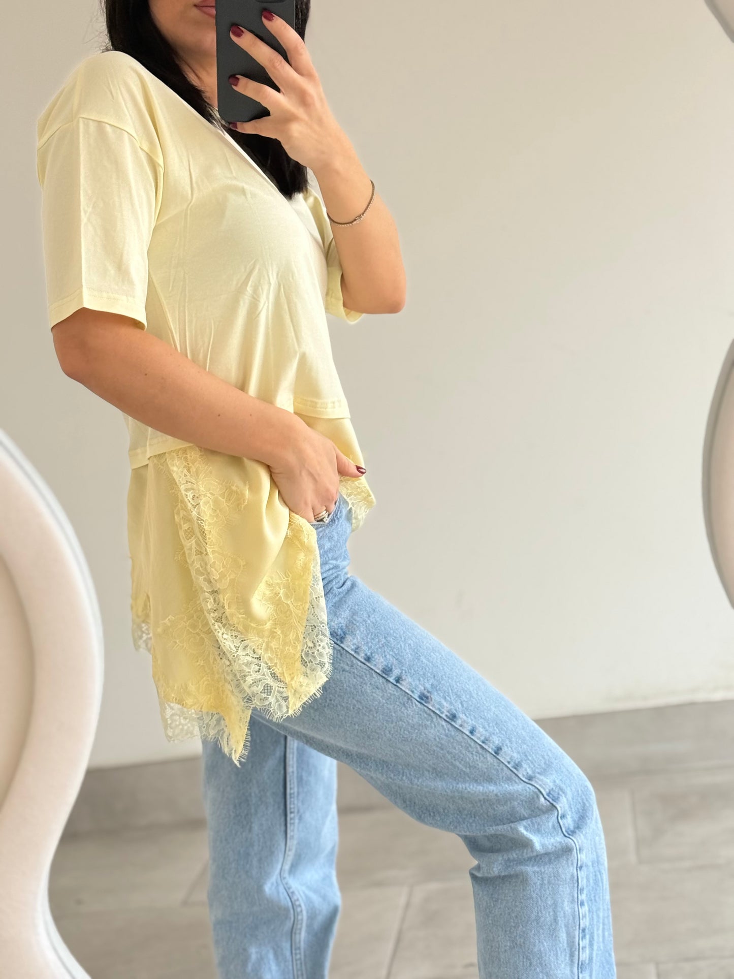 MAGLIA LINGERIE-giallo