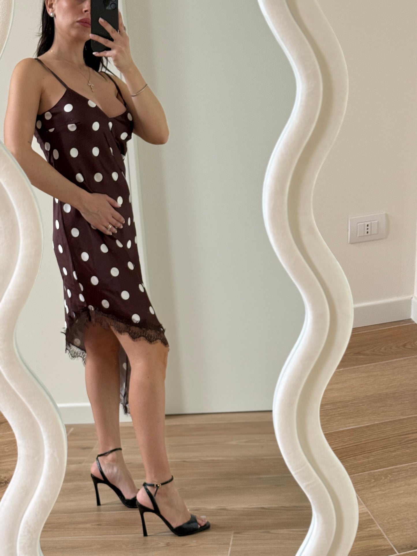 ABITO LINGERIE POIS -marrone