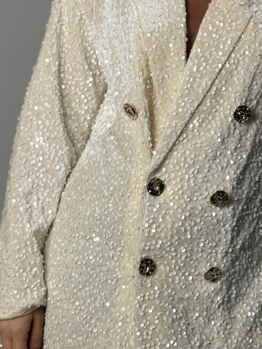 BLAZER PAILLETES BIANCO