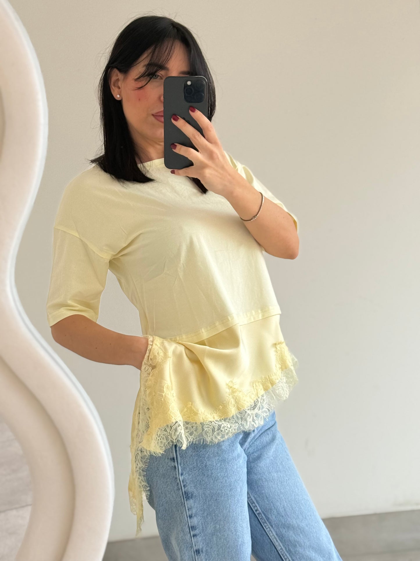 MAGLIA LINGERIE-giallo