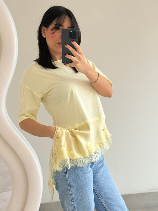 MAGLIA LINGERIE-giallo