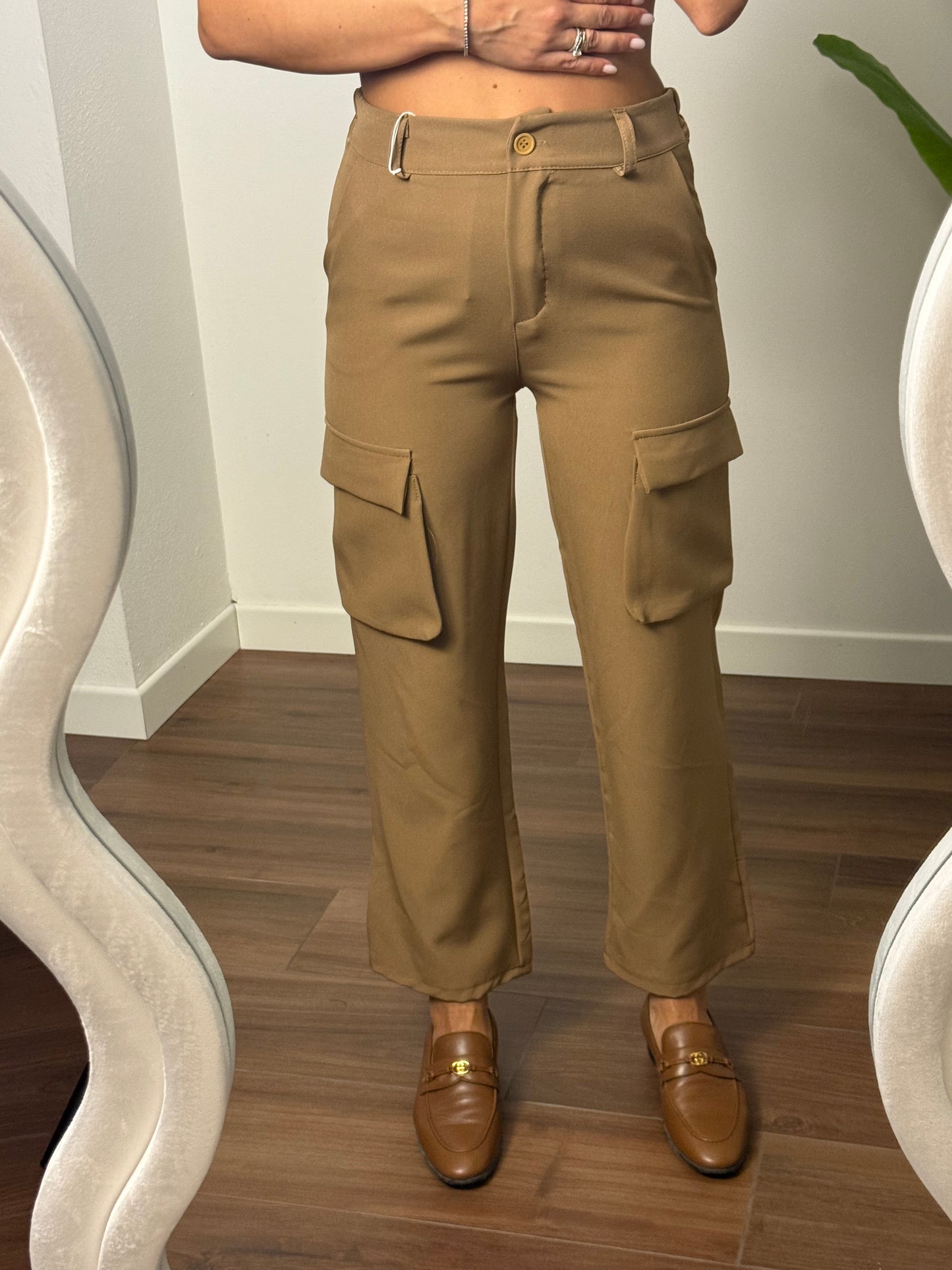 PANTALONE TASCA MARRONE