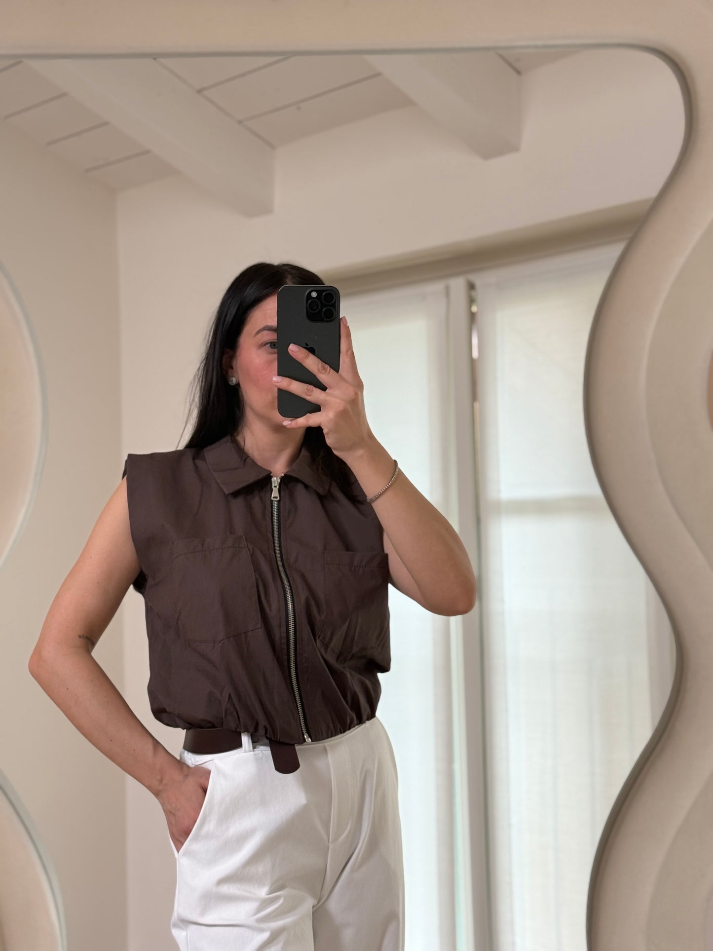 GILET -marrone