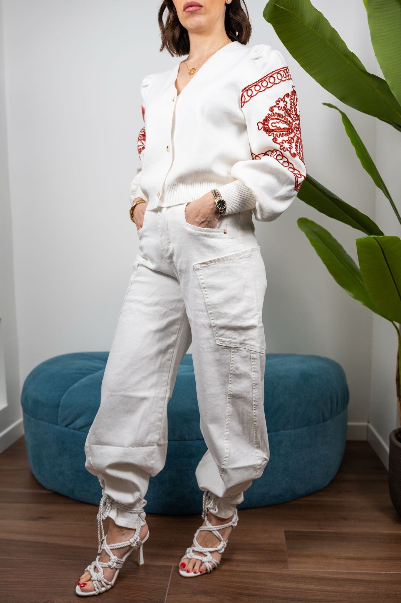 JEANS BIANCO BAGGY