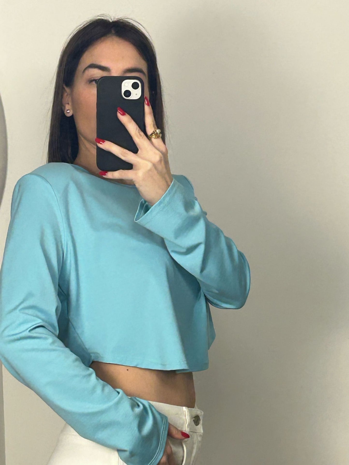 TSHIRT MANICHE LUNGHE SPALLE IMBOTTITE