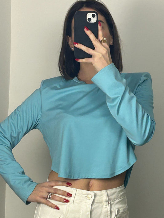 TSHIRT MANICHE LUNGHE SPALLE IMBOTTITE