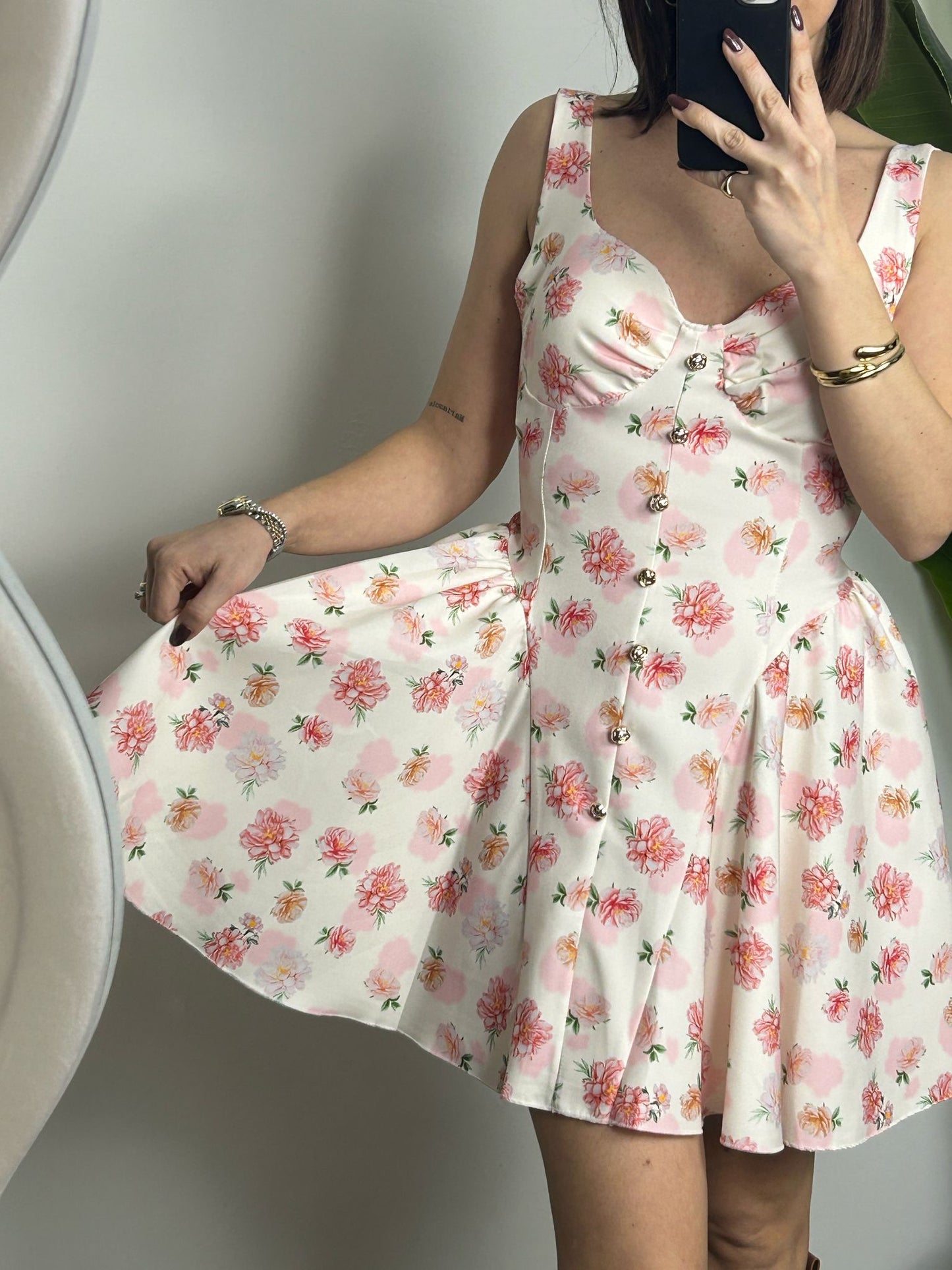 ABITO FIORI BUSTIER