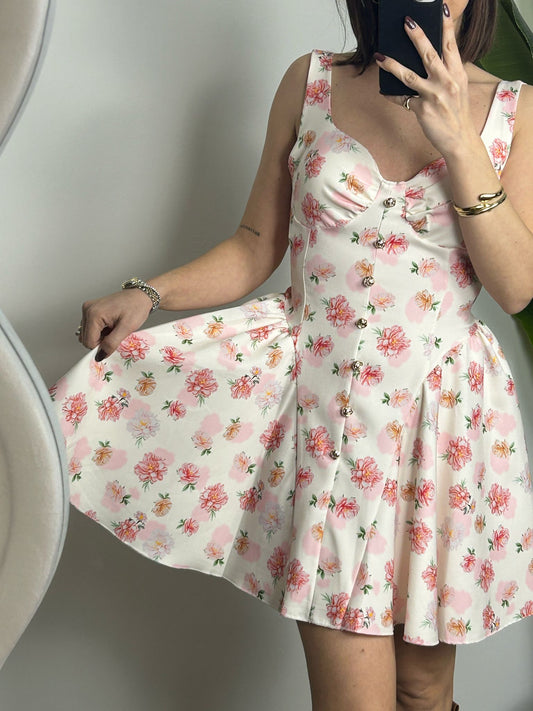 ABITO FIORI BUSTIER